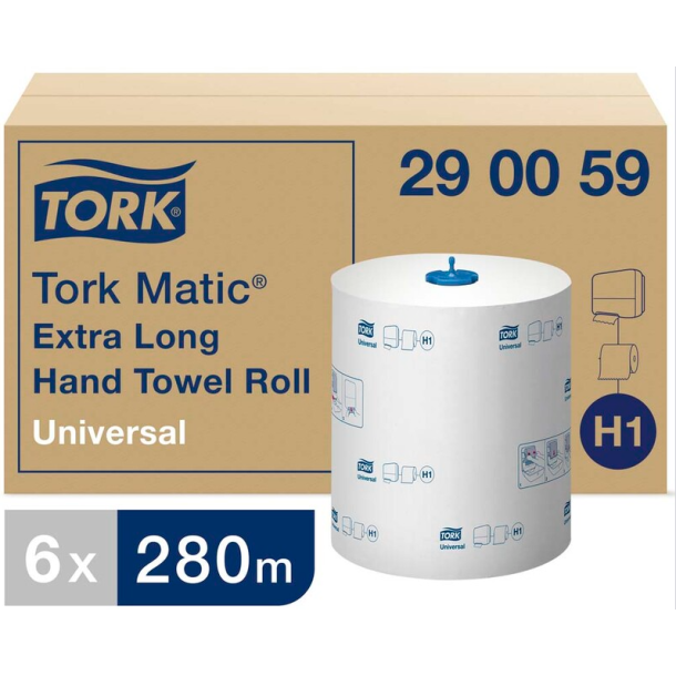 Tork 290059 Matic Universal H1 hndklderulle hvid 6 ruller