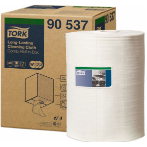 Tork 90537 Alt-i-en aftrringsklud 31,5cmx114m 1lags W1 hvid