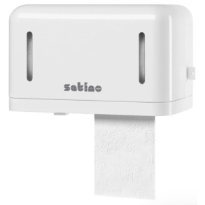 Satino Twin-Roll toiletpapirdispenser hvid