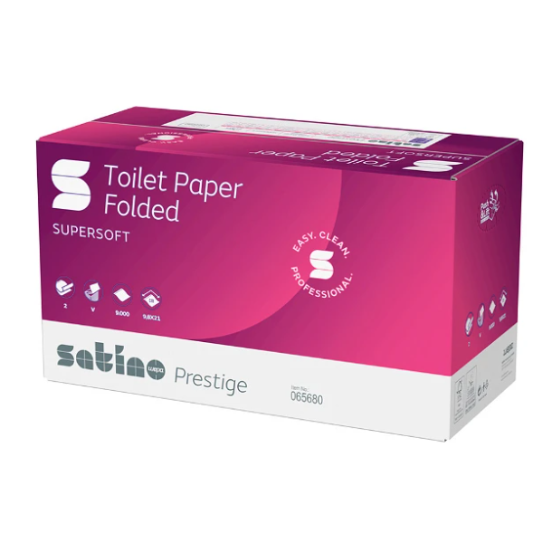 Satino Prestige toiletpapir v-fold 21x9,8cm 30x300ark