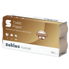 Satino PureSoft toiletpapir 3-lags 9,4cmx27,5m 64rl