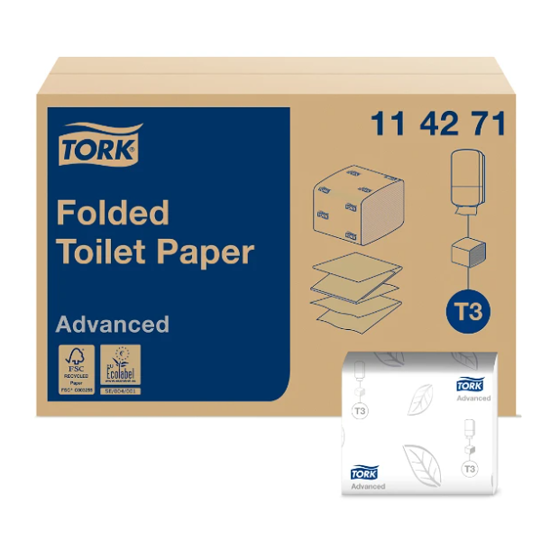  Tork 114271 Advanced T3 toiletpapir 19x11cm 8712ark