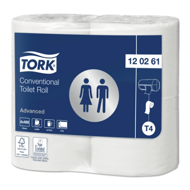 Tork 120261 Advanced T4 2lags toiletpapir 24 ruller