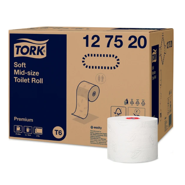 Tork 127520 Premium T6 2lags toiletpapir 27 ruller