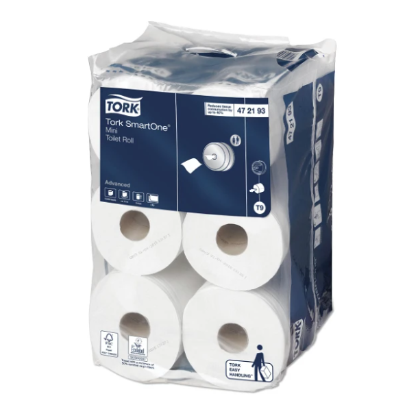 Tork 472193 SmartOne Mini 2lags toiletpapir 12 ruller