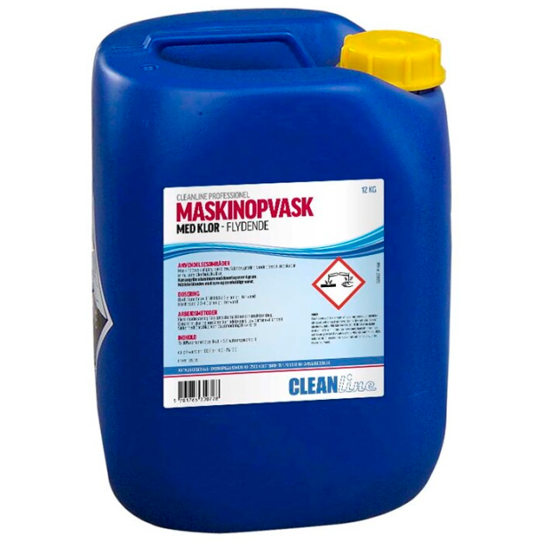 Maskinopvask m/klor Alu-sikret Cleanline 12kg (10L)