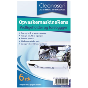 Cleanosan opvaskemaskine rense tabs 6 stk.