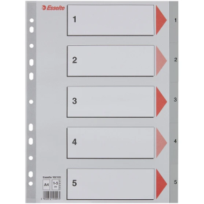 Esselte register plastic A4 Gr