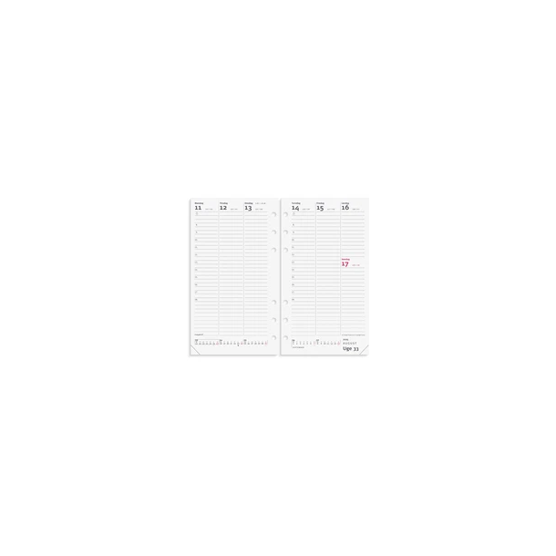 Mayland 2025 25275000 systemkalender refill 16,8x9,5cm hvid