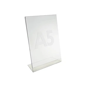 Skilteholder A5, klar plast