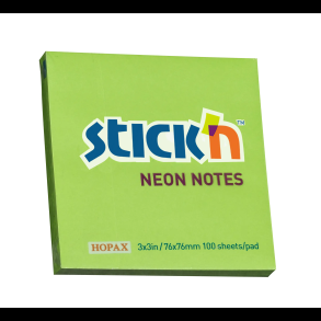Stick'n Neon Notes grn 76x76