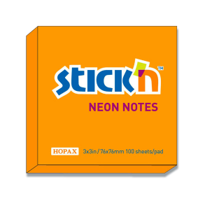 Stick'n Neon Notes orange 76x76mm