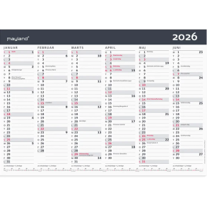 Kontorkalender A3 Moderne 42x29,7cm 26063100 6mdr pr side