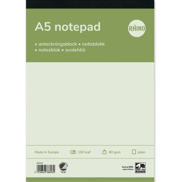 A5 telefonblok ulinieret