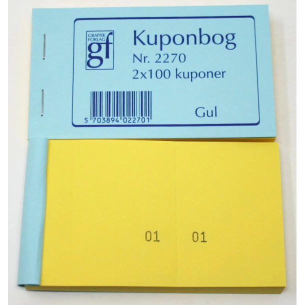 Kuponbog Gul 1 stk