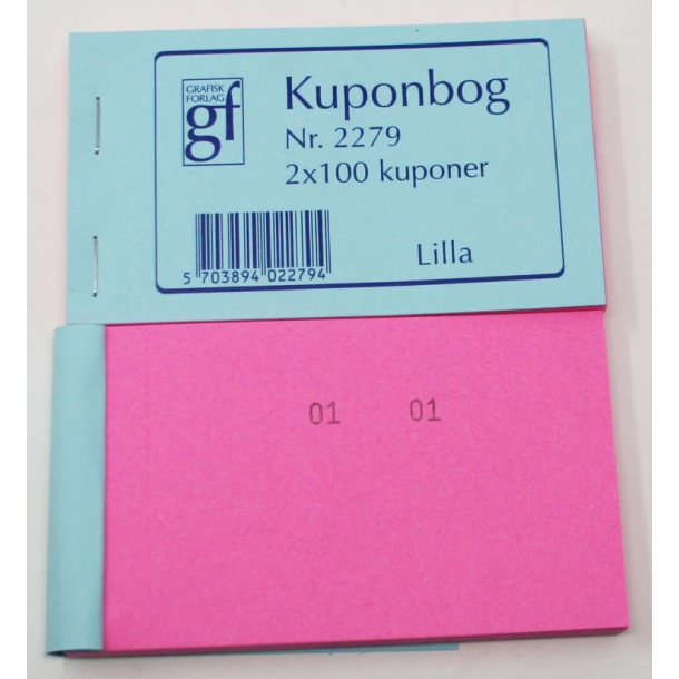 Kuponbog Lilla 1 stk