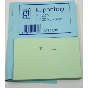 Kuponbog Lysegrn 1 stk