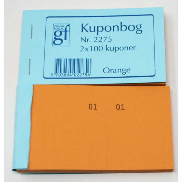 Kuponbog Orange 1 stk