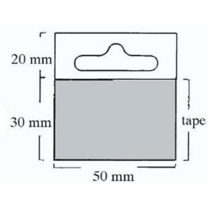 Hang tabs med eurohul 50x50mm 1000stk