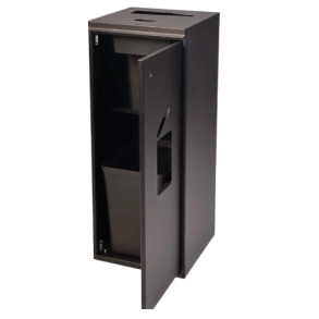 Affaldsbeholder med tre indkasthuller 1,3L+10L+20L sort