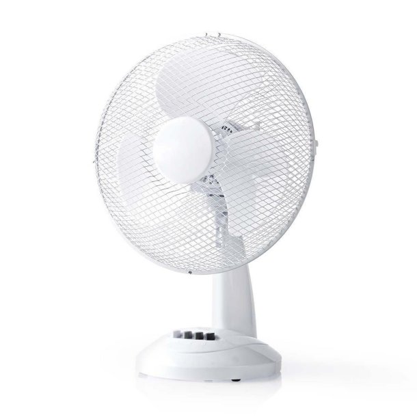 Nedis bordventilator 30 cm 35W hvid bl�ser