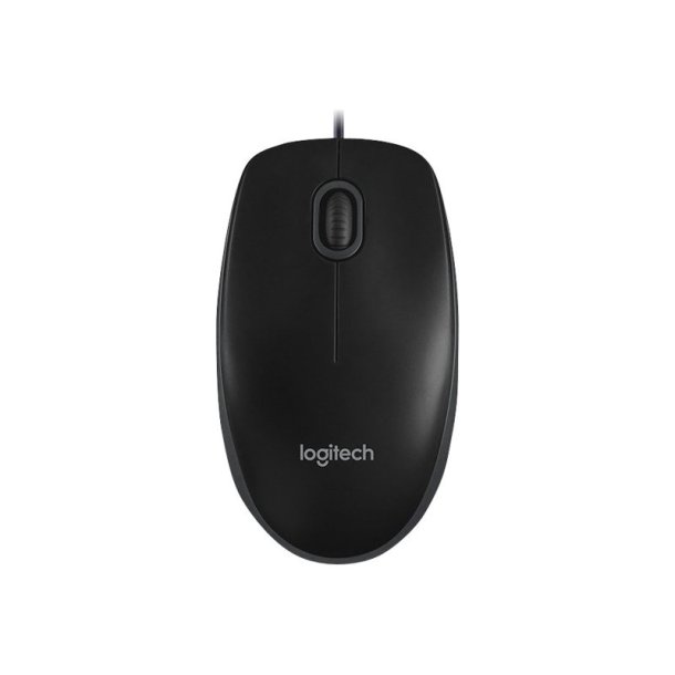 Logitech B100 Optisk kablet mus sort