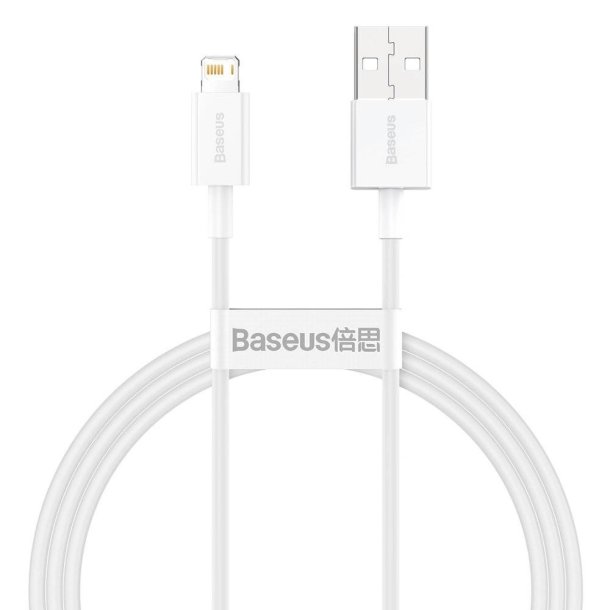 Baseus USB 2.0 til Ligtning 1.0 Meter hvid