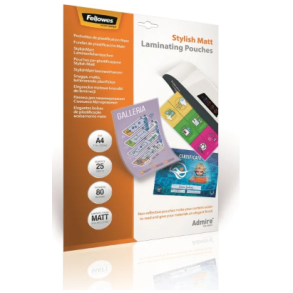 Fellowes A4 lamineringslomme 80 microns 25 ark MATT CRC 56021
