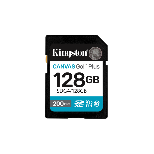 Kingston Canvas Go! Plus 128 GB SDXC Video klasse V30 SDG3/128GB