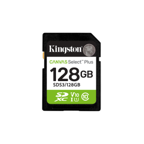 Kingston Technology 128 GB SDXC Canvas Select Plus Gen3 150 MB/s C10 UHS-I U1 V10