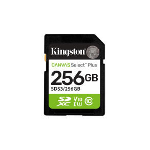 Kingston Technology 256 GB SDXC Canvas Select Plus Gen3 150 MB/s C10 UHS-I U1 V10