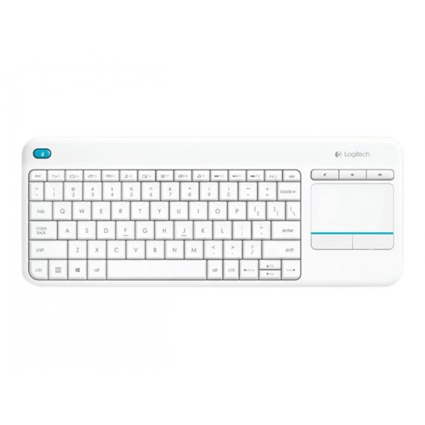 Logitech K400 Plus hvid tastastatur med touchpad