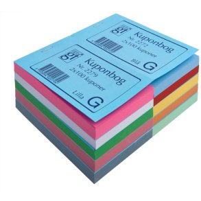 Kuponbog ferco ass. farver 10 stk