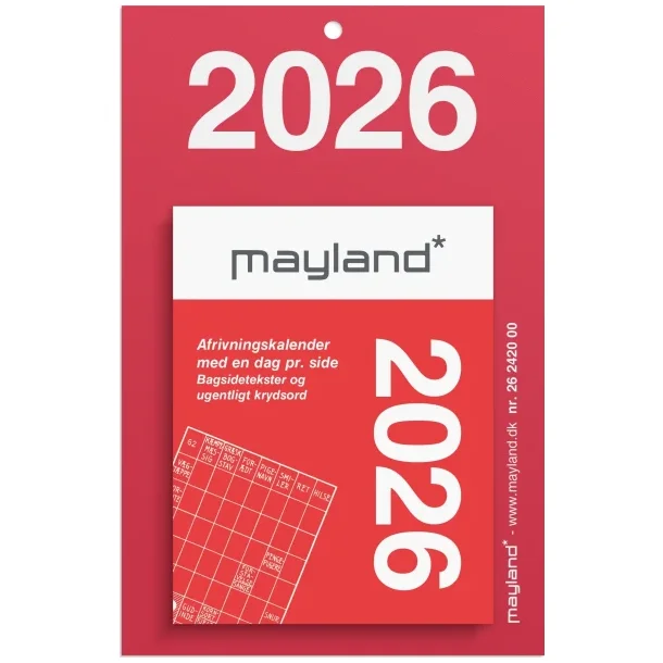 Mayland 26242000 afrivningskalender 10x6,5cm