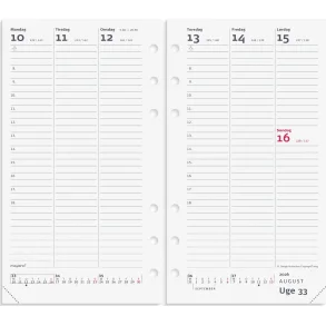 Mayland 2026 26275000 systemkalender refill 16,8x9,5cm hvid