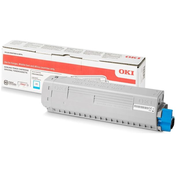 Oki C824 Toner Cyan 5000 sider  47095703